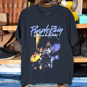 Purple Rain Graphic Tee - Black